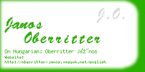 janos oberritter business card